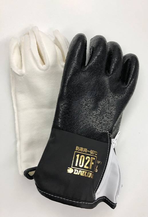 ダイヤゴム 低温作業・防寒・耐油手袋 ダイローブ102 ブラック　(Lサイズ） - 2