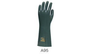 Acid-, alkali- and solvent-resistant gloves A95